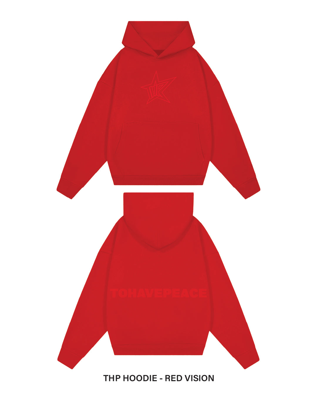 THP HOODIE - RED VISION