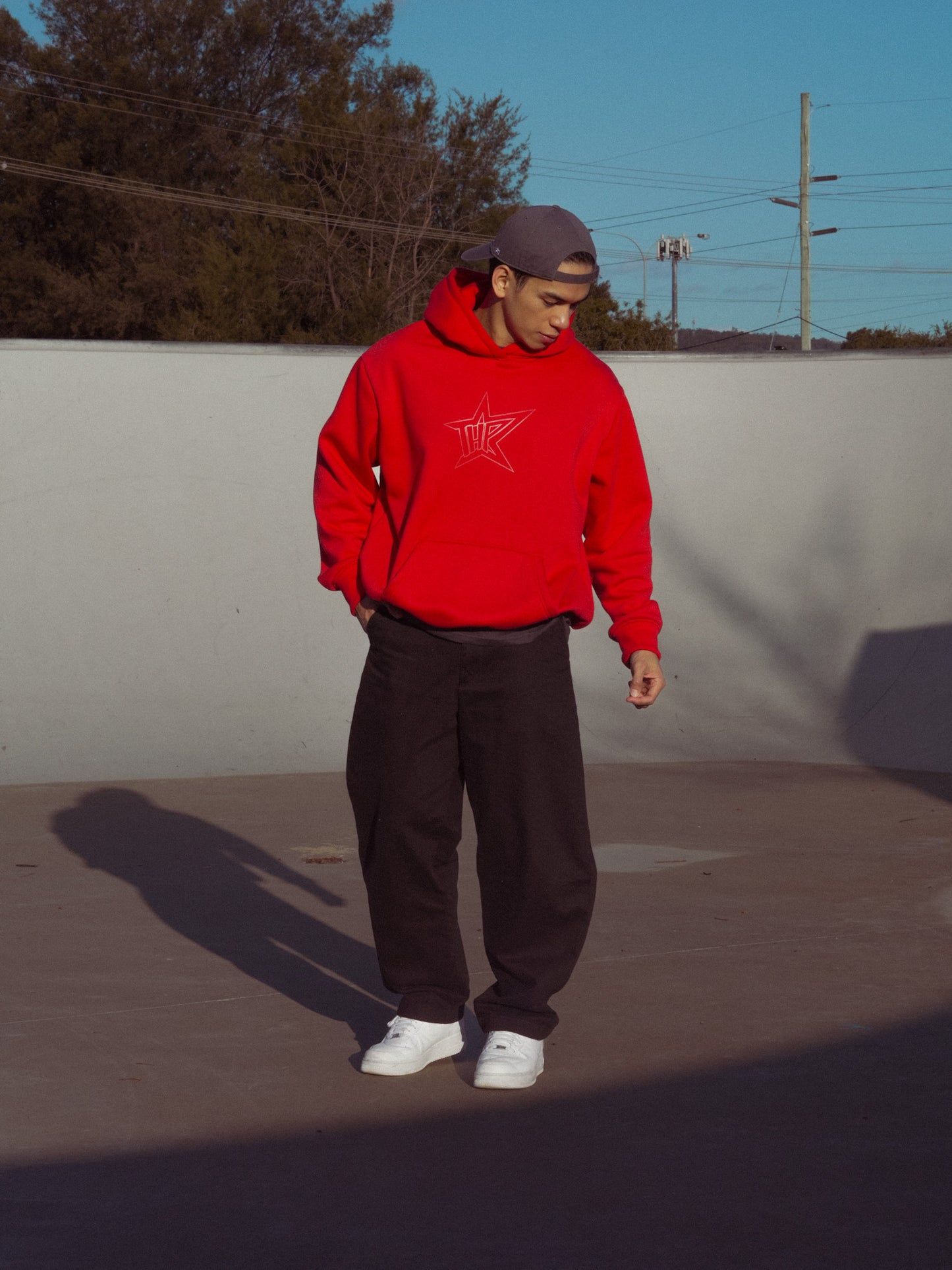 THP HOODIE - RED VISION